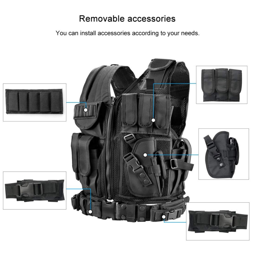 Adjustable Molle Tactical Vest - đánh giá và giá Hunting Outdoor Game