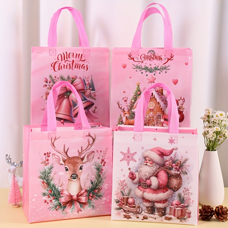 4/8pcs Pink Christmas Tote Bag - đánh giá và giá Elk Bugle Call