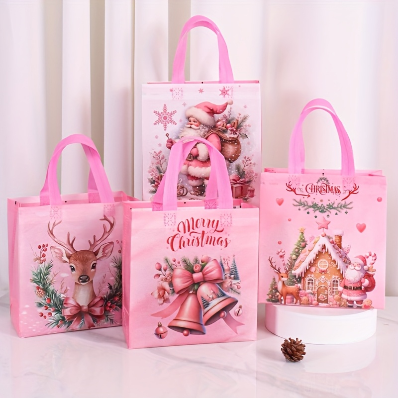 4/8pcs Pink Christmas Tote Bag - đánh giá và giá Elk Bugle Call