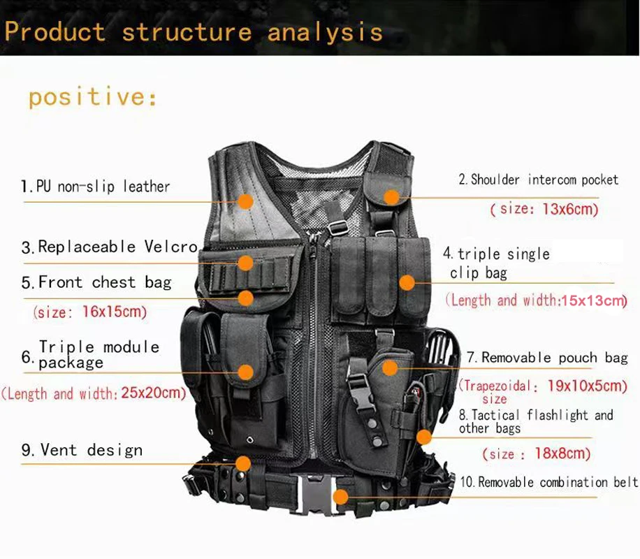 Adjustable Molle Tactical Vest - đánh giá và giá Hunting Outdoor Game