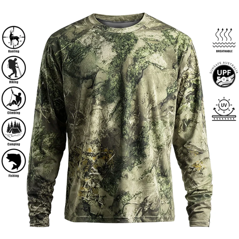 Men Long Sleeve T-shirt Polyes - đánh giá và giá Outdoor Hunting Prints
