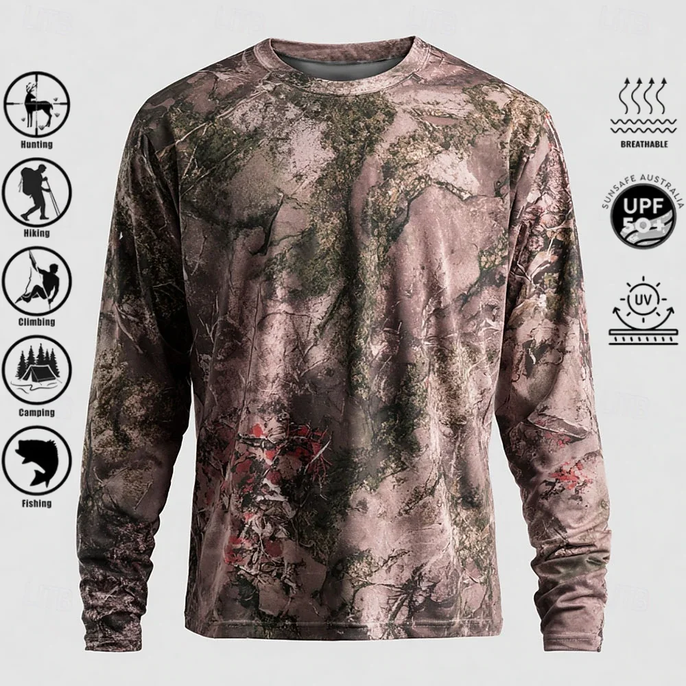 Men Long Sleeve T-shirt Polyes - đánh giá và giá Outdoor Hunting Prints