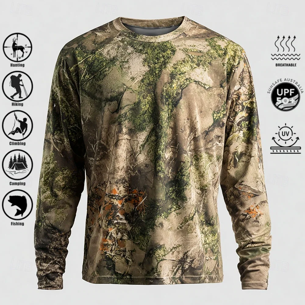Men Long Sleeve T-shirt Polyes - đánh giá và giá Outdoor Hunting Prints